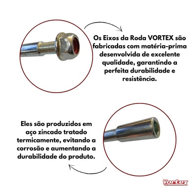 Eixo Roda Dianteiro Xr 250 Tornado Xre 300 Com Porca Vortex