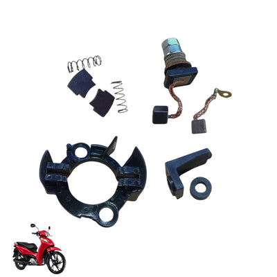 Escova Motor Partida Biz 125 Flex 2006/2018 Completo Vortex