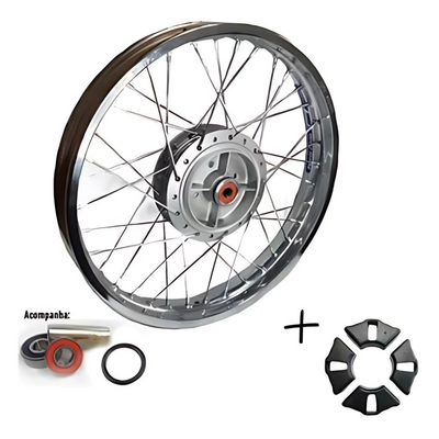 Roda Traseira Sundown Max 125 (todas) Completa + Coxim Coroa