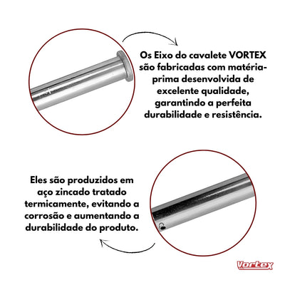 Eixo Do Cavalete Central Fan 125 2009 A 2014 Vortex