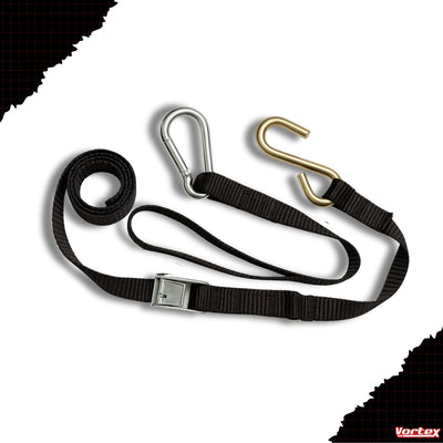 Par Cinta Esticador Presilha Gancho Mosquetão Vortex