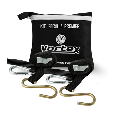 Par Cinta Esticador Presilha Gancho Mosquetão Vortex
