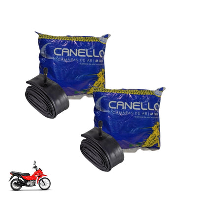 Câmara Ar Dianteira E Traseira Pop 100/110 (todas) Canello Schrader