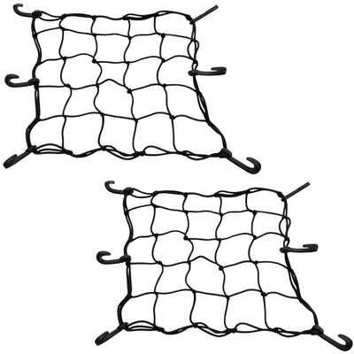 Kit 2 Rede Elástica Para Capacete E Bagageiro De Moto Preta Vortex