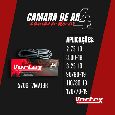 Câmara de Ar 4mm Reforçada Dianteira Nxr 150 Bros Aro 19 Vortex