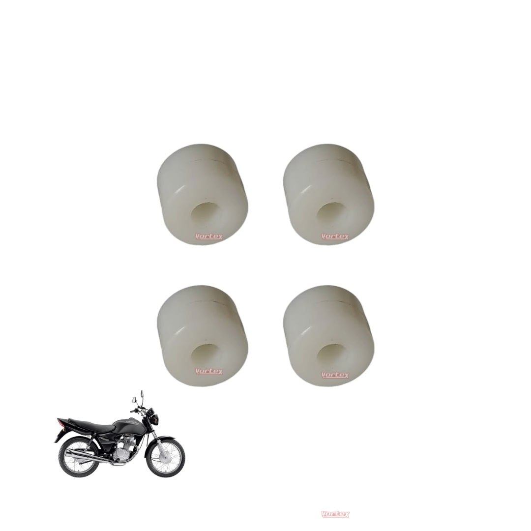 Kit Bucha Coroa Cg Titan 125 Fan 125 Até 08 Nylon (4 Pçs)