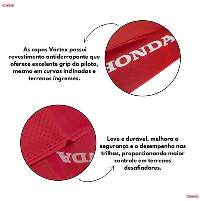 Capa Banco Crf250f 2019/2022 (todas) Vermelho Vortex