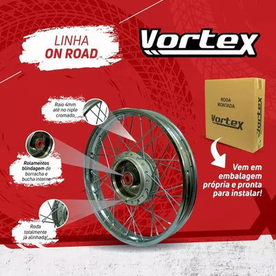 Roda Dianteira Ybr (todas) Completa Com Bucha/rolamentos