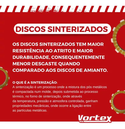 Disco de Embreagem Crf 230 (todas) Sinterizada Vortex (kit)