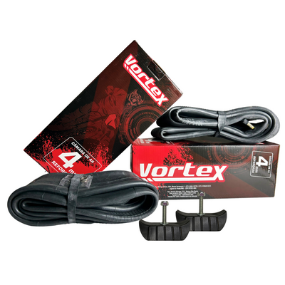 Kit 2 Câmaras de ar 4mm + 2 Travas Dianteira/traseira Aros 21/18 Vortex