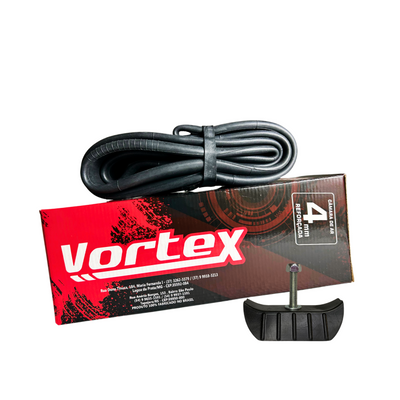Kit Câmara de Ar 4mm Reforçada Aro 21 + Trava Pneu Dianteira Vortex